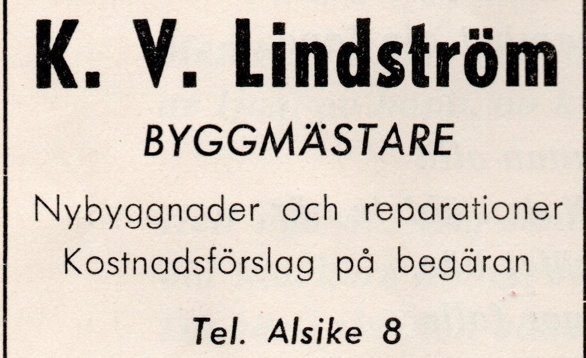 Annons år 1951.