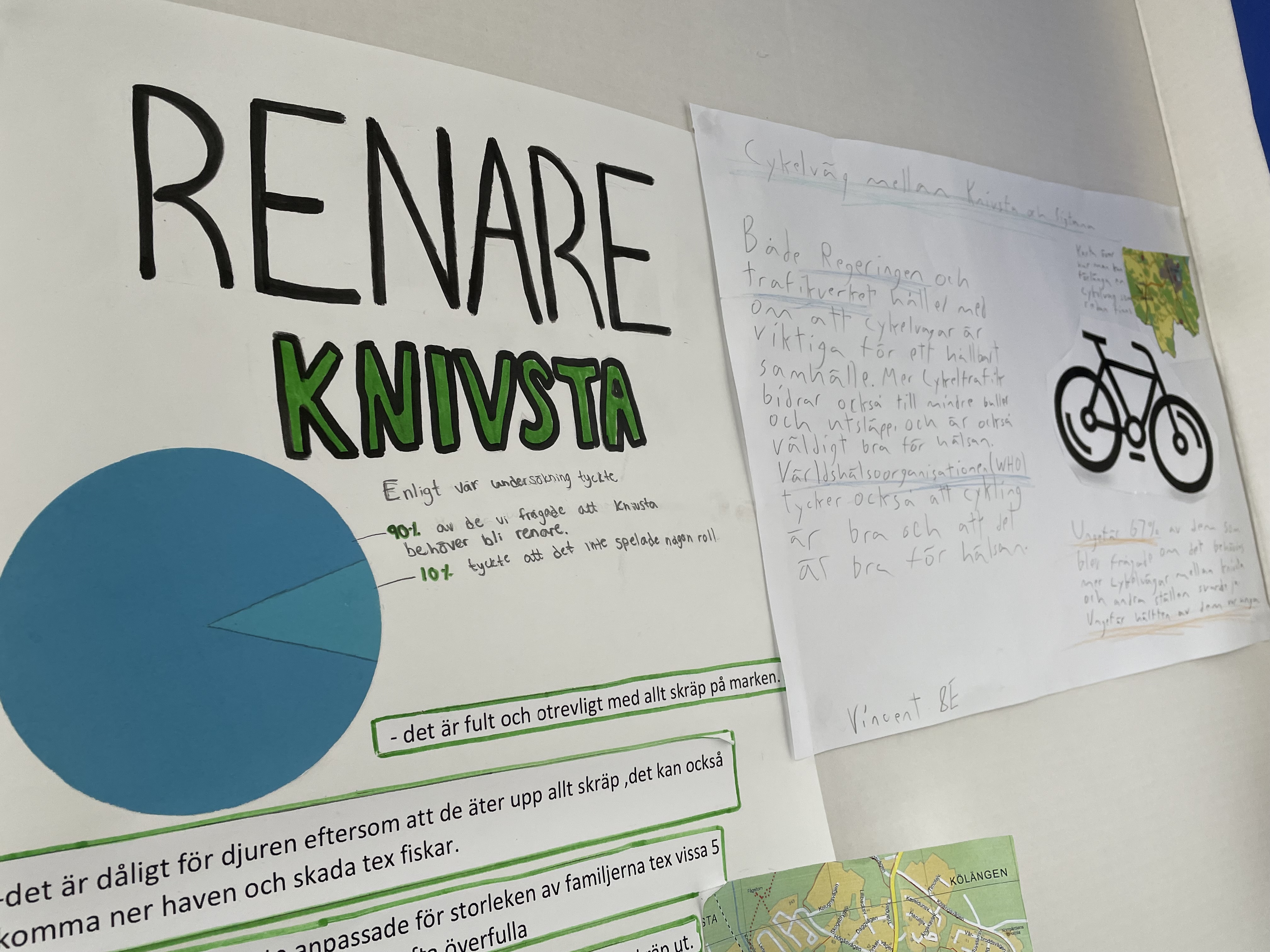 Affisch med texten Renare Knivsta